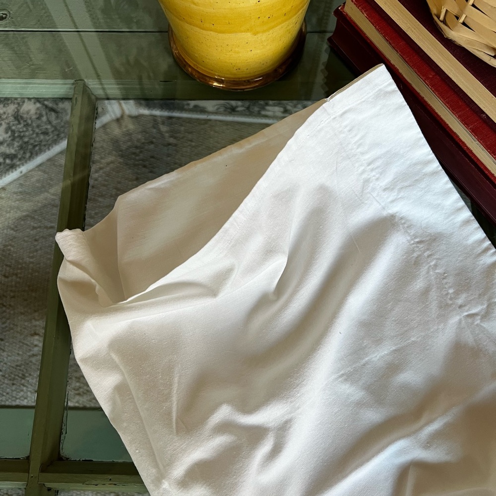 Vintage SET/4 Embroidered Cotton Pillow Covers, White - Picture 7 of 7